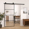 vidaXL - Schuifdeur - met - beslag - 90x205 - cm - ESG-glas - en - aluminium