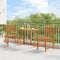 vidaXL - Ligbedden - Zonder - Armleuningen - - - Set - van - 2 - in - Massief - Acaciahout