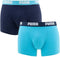 Puma Basic Boxer - Boxershorts - Aansluitende pasvorm - Aqua en blauw (2 stuks)
