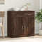 vidaXL - Dressoir - 79x38x80 - cm - bewerkt - hout - bruin - eikenkleur