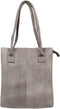 DSTRCT Portland Road - Suede Leren Shopper Anaconda Print - Grijs