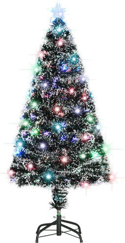 vidaXL - Kerstboom - met - LED - en - standaard - 120 - cm - glasvezel