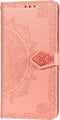 Hoesje Met Pasjeshouder Geschikt voor iPhone 12 Pro / 12 - Mandala Bookcase - oranje