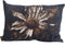 PTMD Meja Black Velvet Cushion Flower Print Rectangle