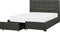 ROCHELLE - Bed opbergruimte - Donkergrijs - 140x200 cm - Polyester