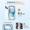 Displaybeschermfolie van gehard glas voor iPhone 15, hardheid 9H, met installatieframe, compatibel m