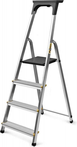 Drabest Trapladder DR-AL-D4-C-Ż + CZ-M + P - 4 treden - Aluminium - Max. 150 kg - 275 cm Werkhoogte