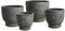 PTMD Pride Green GRC Pot Round On Foot Set Of 4
