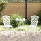 vidaXL - Tuinstoelen - 2 - stuks - Witte - Gietaluminium