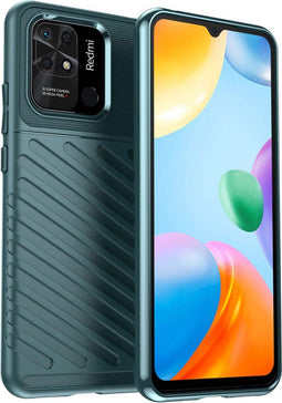 iMoshion Hoesje Geschikt voor Xiaomi Redmi 10C Hoesje Siliconen - iMoshion Thunder Backcover - Groen