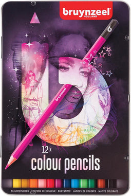 Bruynzeel kleurpotloden Light, metalen doos van 12 stuks