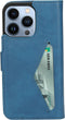 Mobiparts iPhone 13 Pro - Classic Wallet Case - Ruimte voor pasjes - Steel Blue
