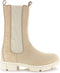 PS Poelman Lynn - Dames Chelsea Enkellaarzen - Nubuck Leer - Licht Beige Taupe - Maat 38