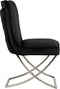 Richmond Stoel Chelsea Black velvet / silver (Quartz Black 800)