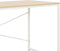 vidaXL - Computerbureau - 120x60x70 - cm - wit - en - eikenkleurig