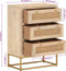 vidaXL - Ladekastje - 55x30x76 - cm - massief - mangohout - en - ijzer