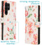 iMoshion Hoesje Geschikt voor Samsung Galaxy S23 Ultra Hoesje Met Pasjeshouder - iMoshion Design Softcase Bookcase - Roze / Blossom Watercolor