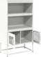 vidaXL - Hoge - kast - 68x39x123 - cm - staal - wit
