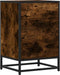 vidaXL - Nachtkastje - 40x34,5x60 - cm - bewerkt - hout - en - metaal - gerookt - eiken
