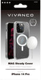 Vivanco Mag Steady - Backcover iPhone 14 Pro - Stootbestendig - Transparant