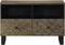 vidaXL - Tv-meubel - 70x33x46 - cm - massief - mangohout - zwart