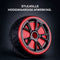 DK.® Ab Wheel - Professioneel Ab roller - Full Body Workout - Zwart/Rood