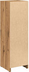 vidaXL - Badkamerkast - 30x30x95 - cm - bewerkt - hout - artisanaal - eikenkleur
