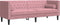 vidaXL - Driezitsbank - Chesterfield-stijl - met - bolsters - fluweel - roze