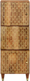 vidaXL - Hoge - kast - 40x33x110 - cm - massief - mangohout