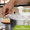 HI NATURE™ Slacentrifuge - 100% RVS Core Rotare Salade Spinner | Sla-centrifuge met Roestvrijstalen Binnenmand | Salade droger met RVS Zeef- Inclusief
