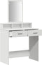 vidaXL - Kaptafel - met - Lades - Wit - 79x41x140 - cm
