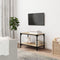 vidaXL - Tv-meubel - 60x33x41 - cm - bewerkt - hout - en - staal - sonoma - eikenkleurig