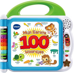 VTech Mijn Eerste 100 Woordjes Boek - Educatief Speelgoed - Nederlands & Engels - Voor 1,5 tot 4 Jaar