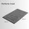AKSA Home® Badmat 50x80 cm - Douchemat antislip - Badmat antislip - Badkamermat - Donkergrijs