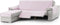 Hoes voor chaise longue met korte armleuning links Eysa MONTBLANC Roze 100 x 110 x 240 cm