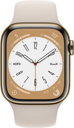 Apple Watch Series 8 (2023) - Smartwatch - 4G - ECG - Goud Roestvrijstaal