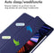 imoshion Tablet Hoes - Geschikt voor iPad Pro 12.9 (2022) / Pro 12.9 (2021) / Pro 12.9 (2020) / Pro 12.9 (2018) - Trifold Hardcase Bookcase - Donkerblauw