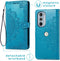 iMoshion Hoesje Geschikt voor Motorola Edge Plus (2022) / Edge 30 Pro Hoesje Met Pasjeshouder - iMoshion Mandala Bookcase - Turquoise
