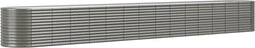 vidaXL - Plantenbak - 620x80x68 - cm - gepoedercoat - staal - grijs