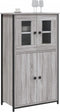 vidaXL - Hoge - kast - 62x32x106,5 - cm - bewerkt - hout - grijs - sonoma