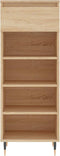 vidaXL - Schoenenkast - 40x36x105 - cm - bewerkt - hout - sonoma - eikenkleurig