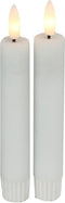 Countryfield Led dinerkaarsen - 15 cm - afstandsbediening - wit (2 stuks)