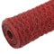vidaXL Draadgaas hexagonaal 25x1 m staal met PVC coating rood