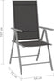 vidaXL - Tuinstoelen - 4 - st - inklapbaar - textileen - zwart