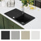 vidaXL - Gootsteen - enkele - bak - graniet - beige