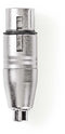 Nedis CAGP15933ME - XLR Adapter - XLR 3-Pin Female naar RCA Female - Zilver