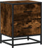vidaXL - Nachtkastjes - 2 - st - 40x31x50 - cm - bewerkt - hout - gerookt - eikenkleurig