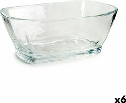Kom Transparant Glas 340 ml (6 Stuks)