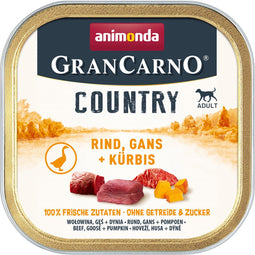 Animonda Dog - GranCarno Country Adult 22x150g - Rund, gans & pompoen