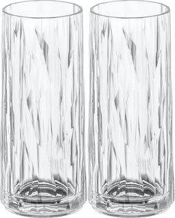 Longdrinkglas, 0.25 L, Set van 2, Organic, Transparant - Koziol | Club No. 3